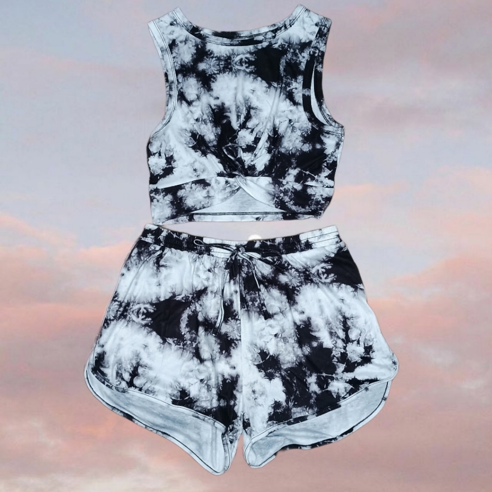Two piece tie dye loungewear comfy set